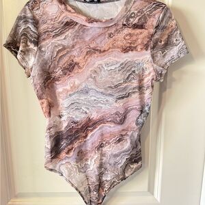 Fashion Nova Swirl Pattern Bodysuit